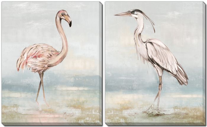 Pastel Birds Set of 2