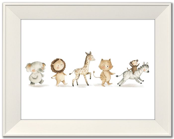 Safari Animals In A Row