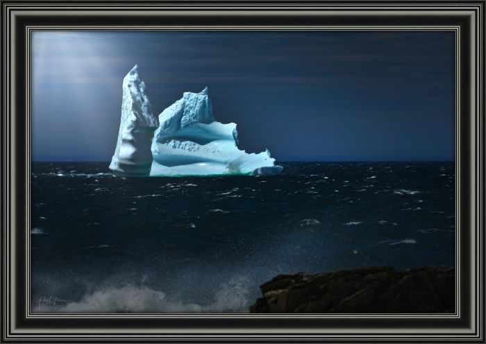 Bright Day Blue Ocean Iceberg