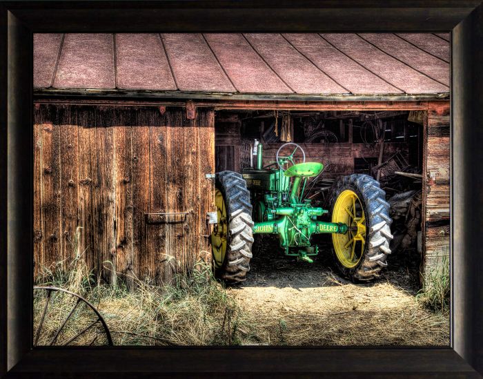 Deere in the Barn