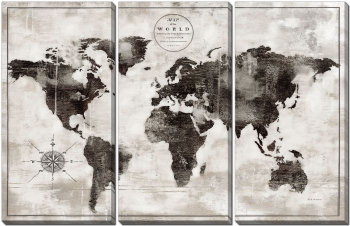 Rustic World Map