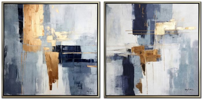 Sapphire Strokes Set of 2
