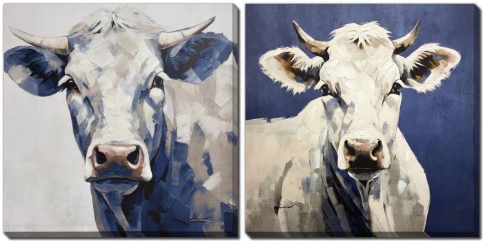 Mosaic Cow Set of 2