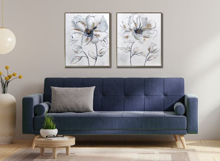 Azure Blooms Set of 2